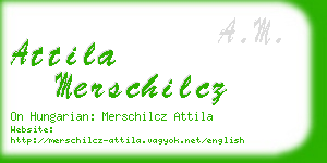 attila merschilcz business card